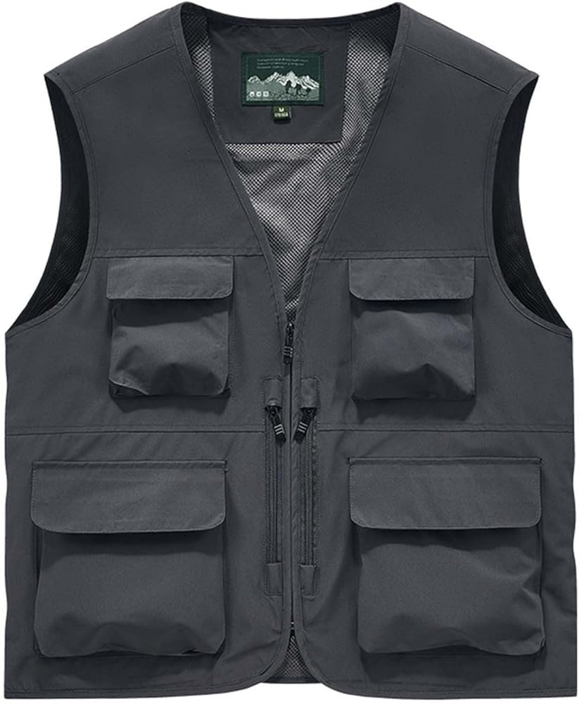 Fishing Vest for Women Summer Lightweight Outdoor Work Vest Sleeveless Athletic Jacket Waistcoat with Pockets