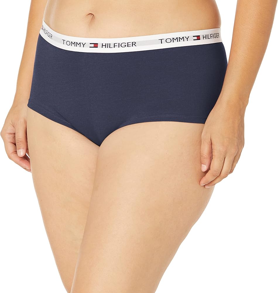 Tommy Hilfiger Women's Sleep Lounge Underwear Soft-cotton Boyshort Panty