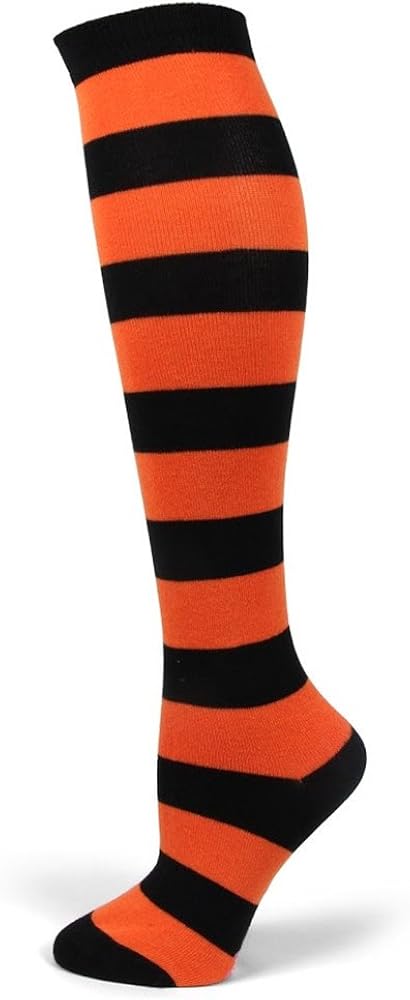 Elite Quality Colorful Soft Cotton Women's Striped Knee High Socks