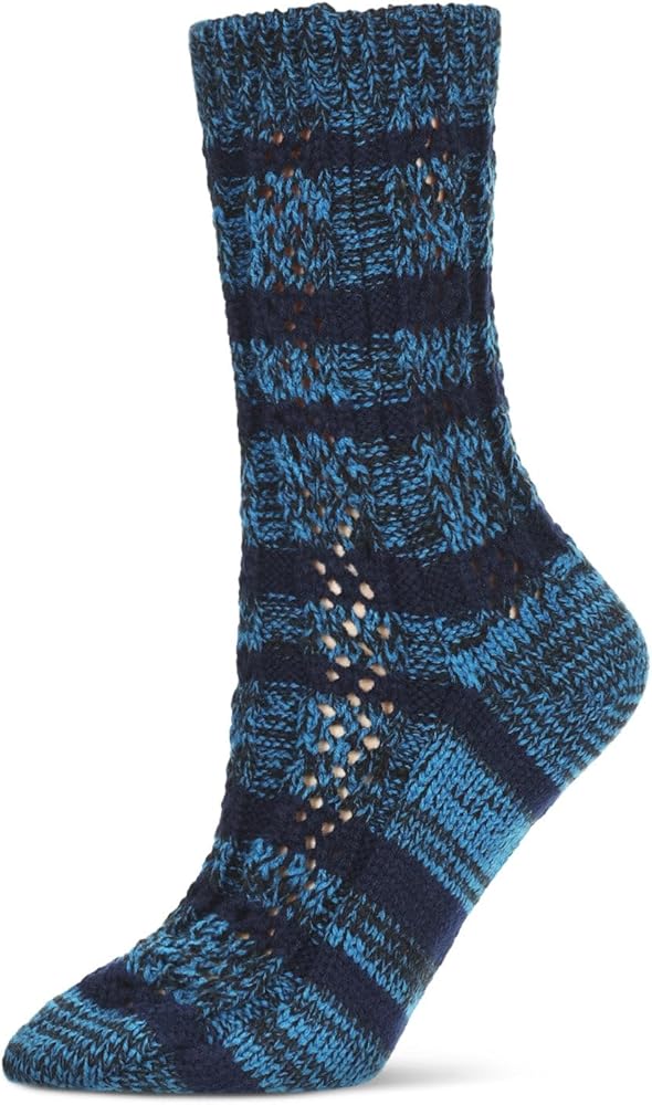 MeMoi Stripe Shade Chunky Knit Boot Sock