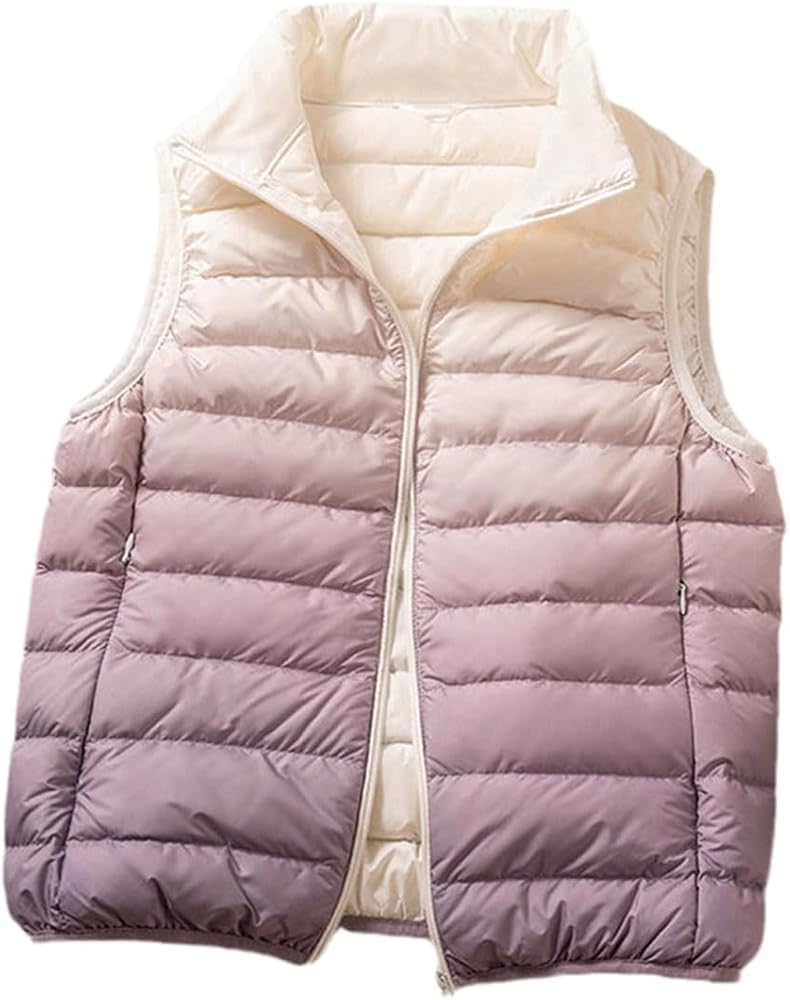 Winter Ultra Light Thin Duck Down Vest Women Short Oversize Waistcoat Autumn Puffer Jacket Slim Parkas