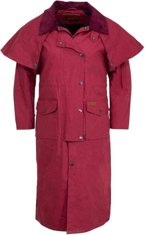 Outback Trading Company Women's Matilda Waterproof Windproof Breathable Long Waxed Cotton Western Duster Coat