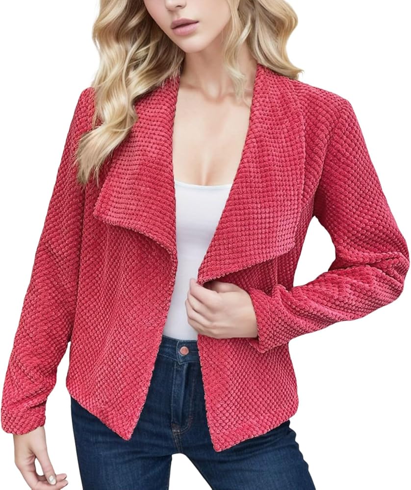 Business Blazers 2023 Women Trendy Casual Cropped Blazer Jacket Petite Open Front Office Cardigan Stylish Sport Coats