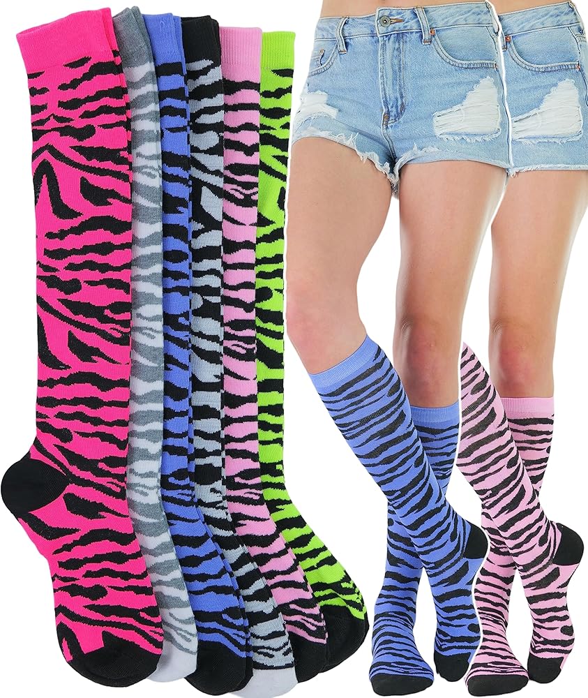 ToBeInStyle Women's Pack of 6 or 12 Knee High Socks