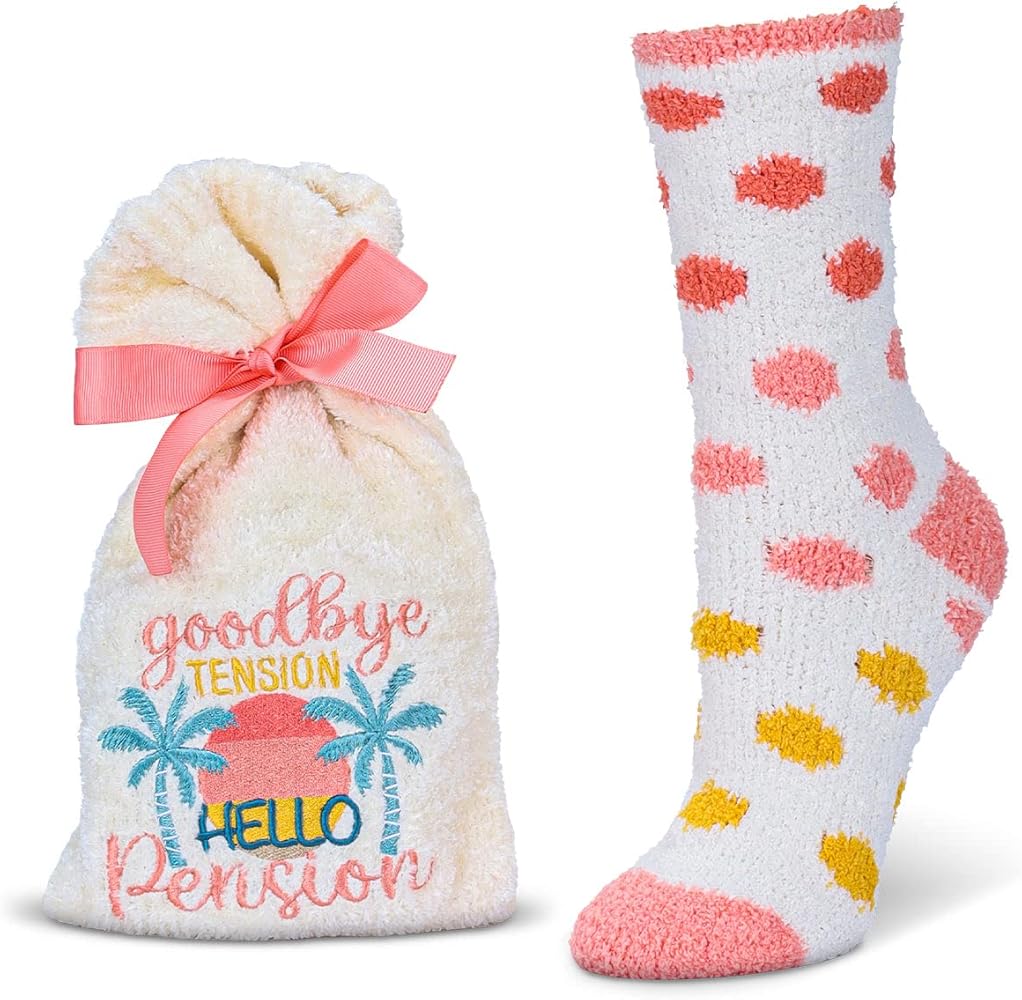 MeMoi Goodbye Tension Hello Pension Cozy Socks & Gift Set