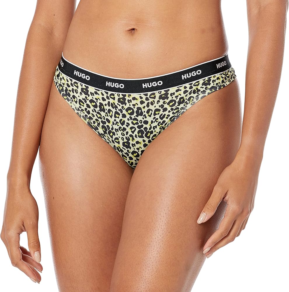 HUGO Women's Patterned Logo Band Thong