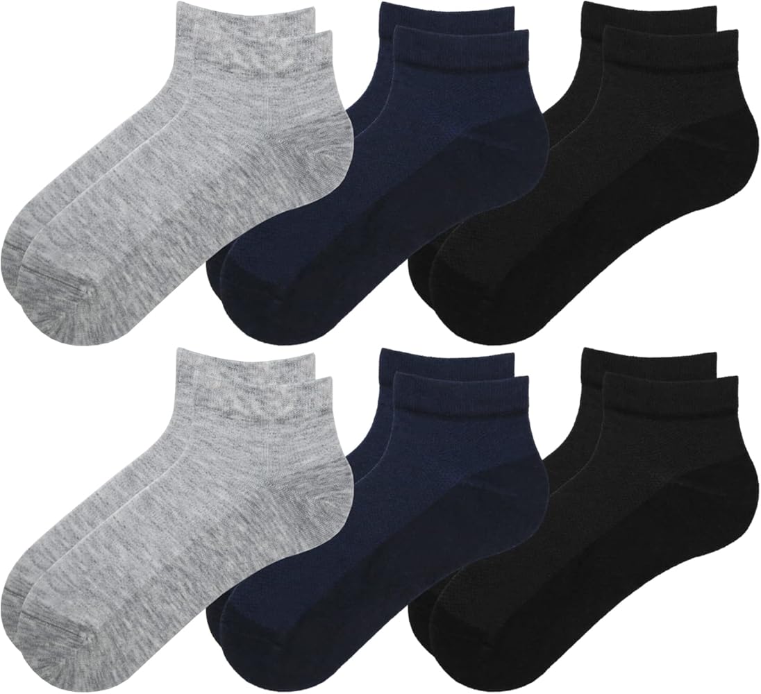 Women Viscose from made Bamboo Socks | Women Ankle Socks Pack Of 6 | White Socks | Gray Socks | Black Socks| Socks Breathable Soft Black and Grey Socks