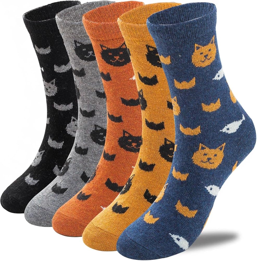 Womens Cute Animal Casual Socks Cozy and Stylish - Novelty Elastic Perfect Gifts for Outfit and Boots Size 6-11