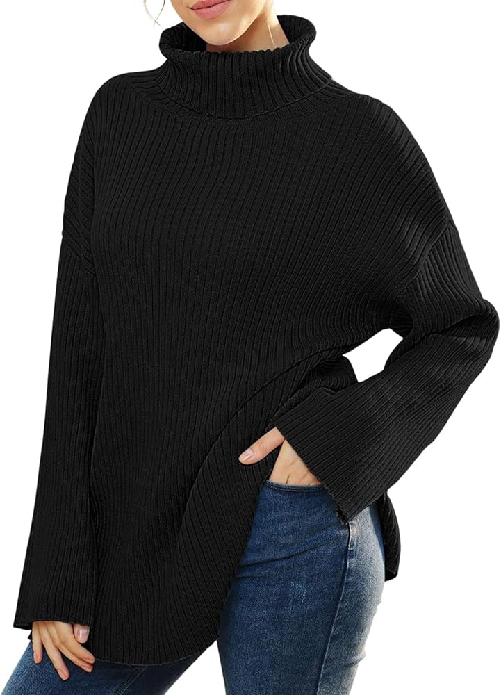 SNKSDGM Women V-Neck Sweaters Batwing Sleeve Color Block Striped 2023 Fall Winter Soft Chunky Pullover Tunic Tops