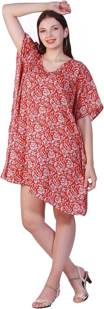 Elu Kaftan Dresses for Women - Moomoo/Mumu Afghan Dress Boho Caftan Beach Coverups Maxi