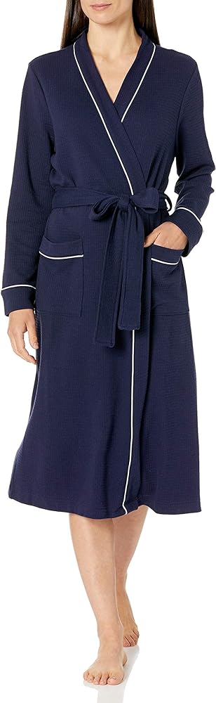 Amazon Essentials Women's Lightweight Waffle Full-Length Robe (Available in Plus Size)