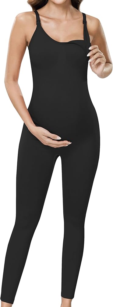 Maternity Rompers for Pregnant Women - One Piece Overalls Jumpsuit Legging for Yoga Running Workout Athletic Casual