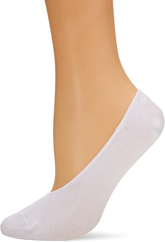 Hue Womens Cotton Liner Sock One Size White