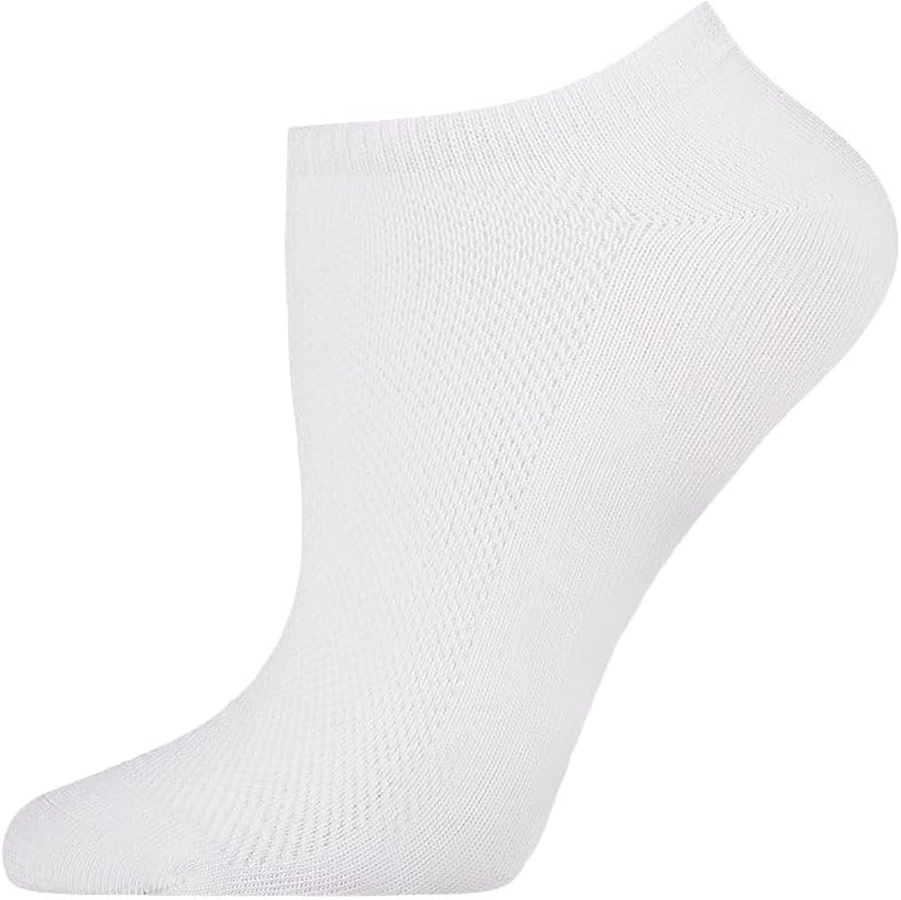 MeMoi Women's Organic Cotton Mesh-Top Breathable Liner Sock