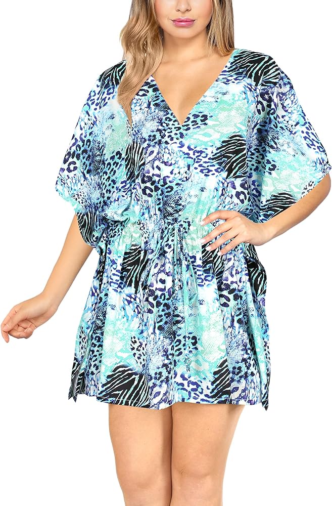 HAPPY BAY Women's Beachwear Summer Swim Beach Dress Cover Ups for Swimwear Women Plus Size Fall Swimsuit Coverups for Women 3X-4X Cobalt_AC949