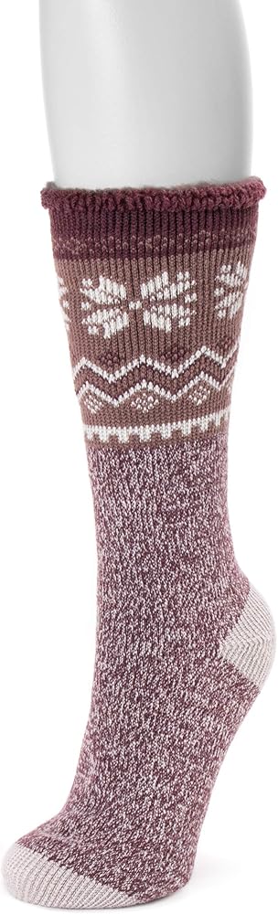 MUK LUKS Women's Heat Retainer Thermal Socks