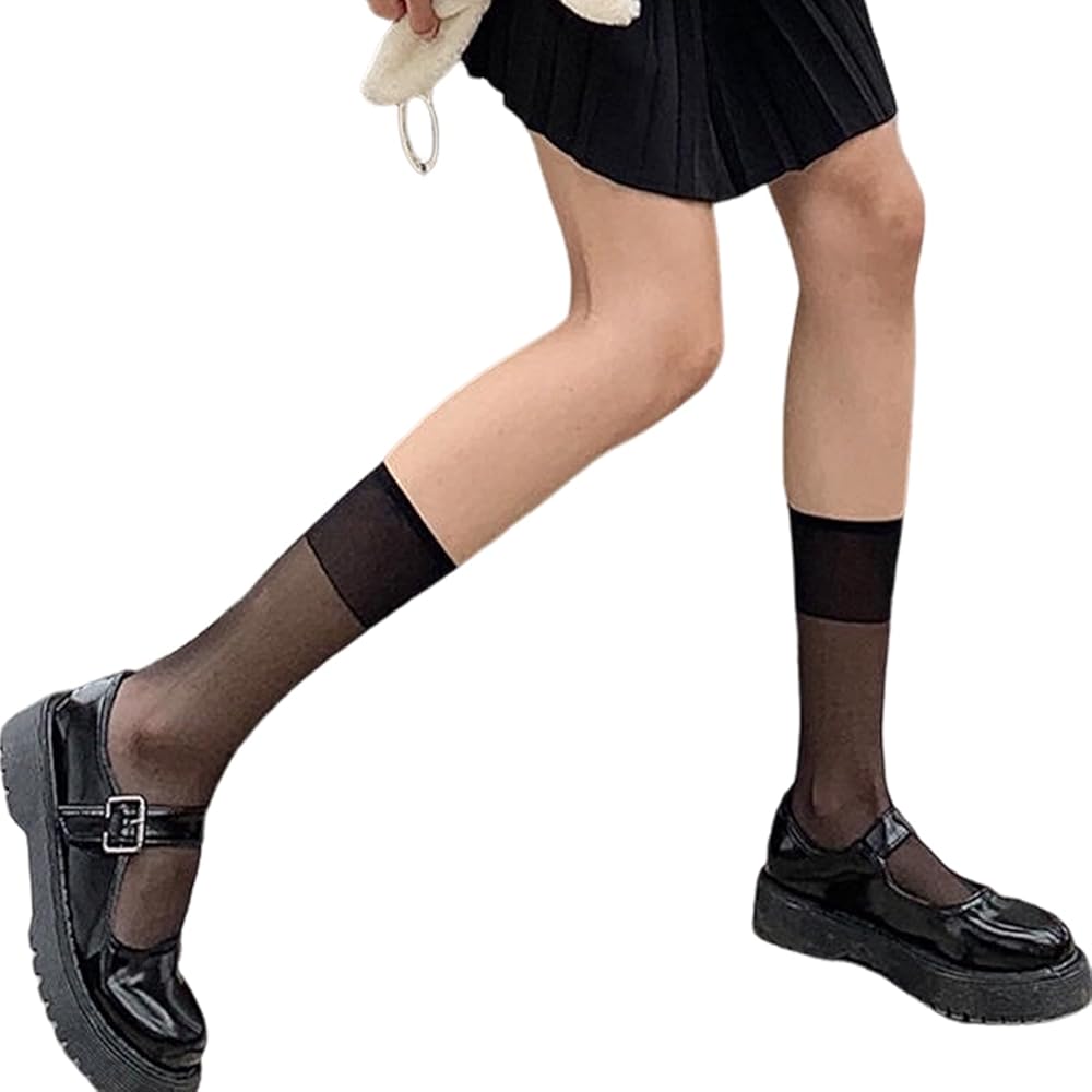 Solid Color Stockings Women Hosiery Women's Calf-length