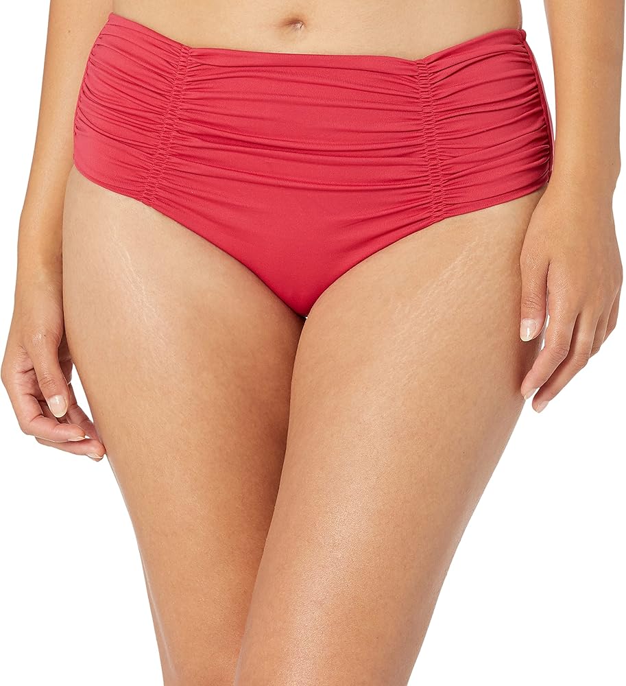 Seafolly Women's Gathered Front Retro Pant Bikini Bottom Swimsuit