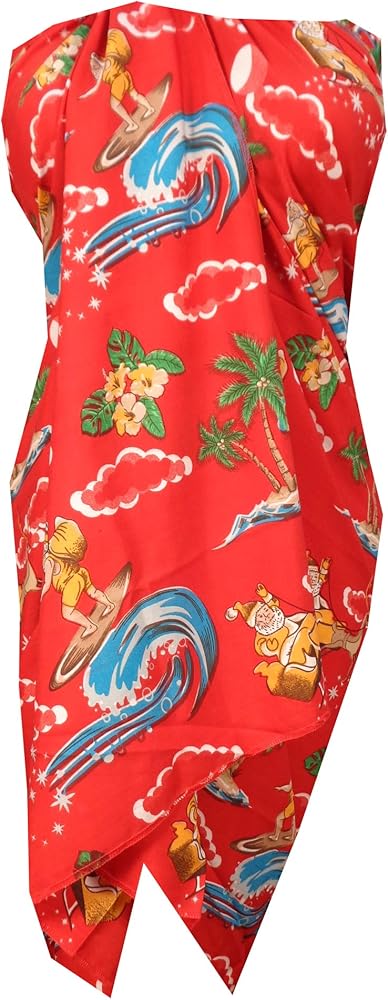 Sarong Wraps for Women Mens Pareo Swimwear Cover up Christmas Santa Claus