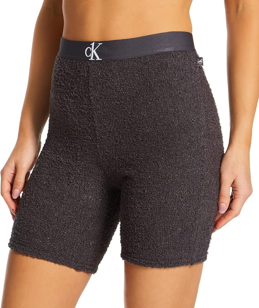 Calvin Klein Women's CK One Plush Sleep Short, QS6770, Ashford Gray, M