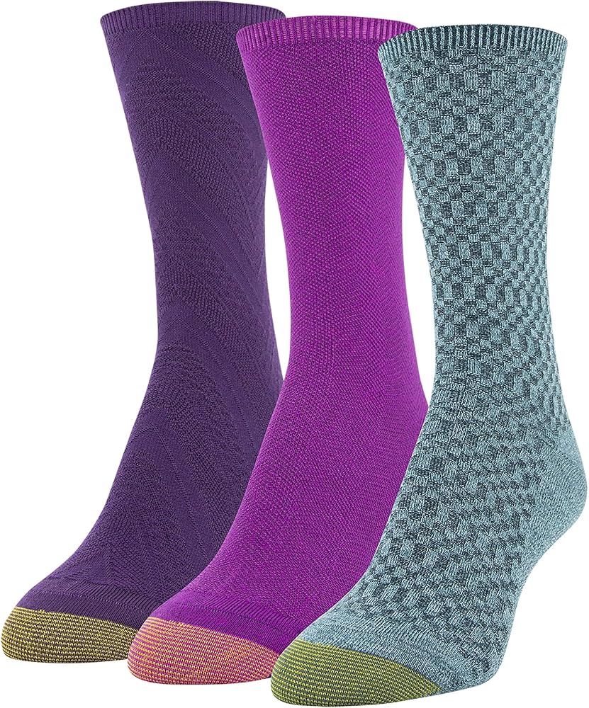 GOLDTOE Women's Textured Crew Socks