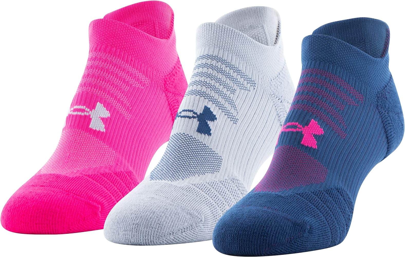 Under Armour Women's Play Up No Show Tab Socks, 3-Pairs