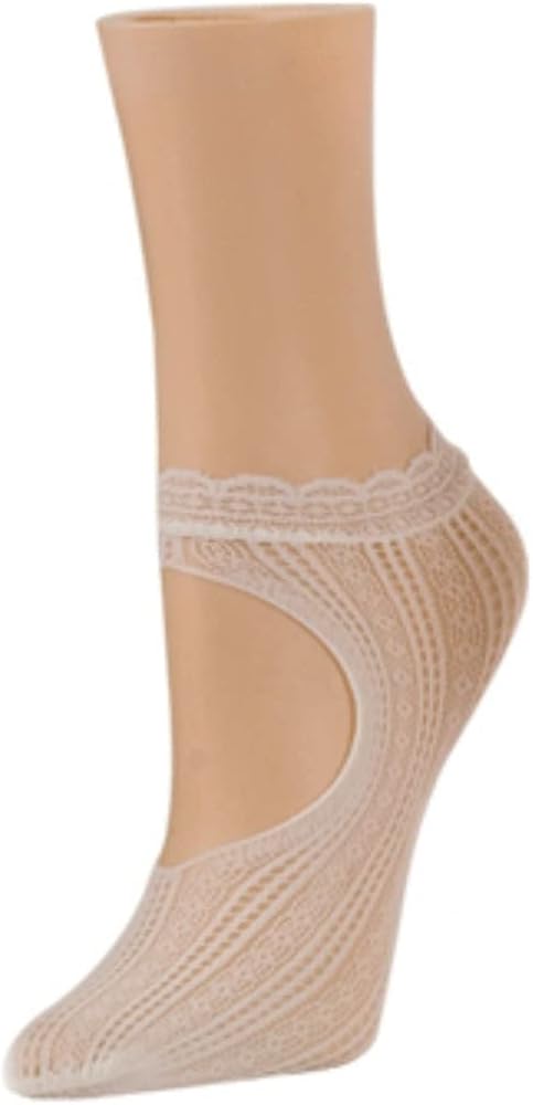 MeMoi Women's Du-O Net Delicate Lace Loafer Socks