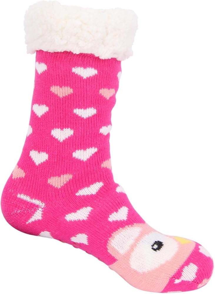 Womens Christmas Fall Winter Warm Fuzzy Socks Cozy Fluffy Fuzzy Socks Gifts Thickened Plush Cute Cartoon Medium Tube Socks