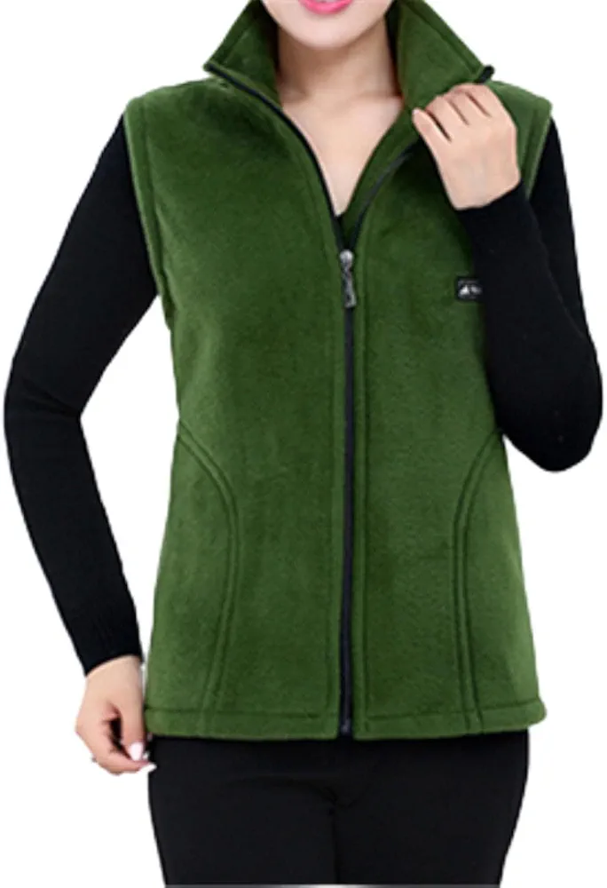 SARGE 2022 New Fleece Women Vests Autumn Korean Loose Size Sleeveless Jacket Ladies Fashion Zipper Casual Waistcoat Female