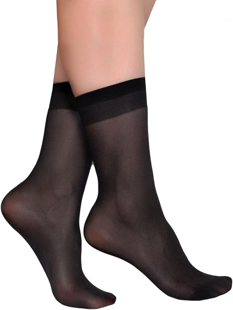 Women's 5 Pairs Nylon socks for women Ankle High Sheer Socks Tights Hosiery