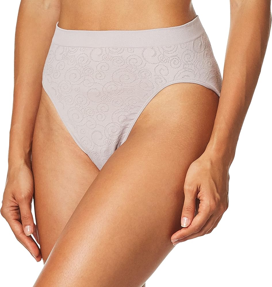 Bali Women's Seamless Hi-cut Panty, Comfort Revolution Microfiber Brief, Full Coverage Underwear