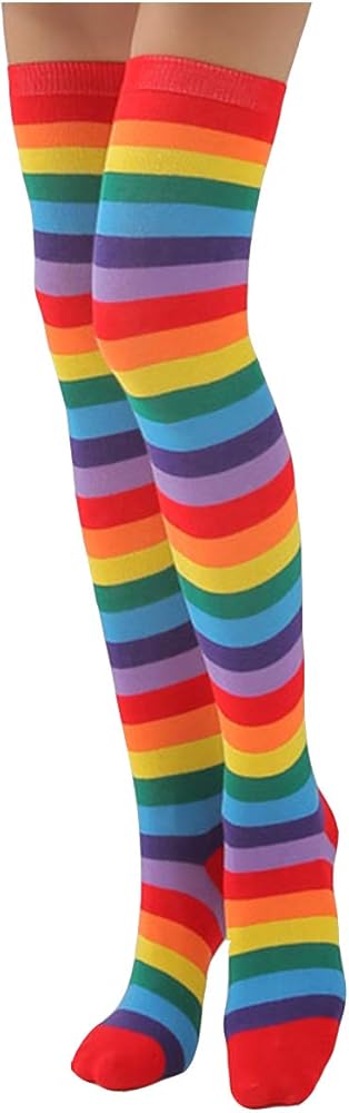 Women Casual Striped Stocking Over The Knee Thigh Long Sexy Socks