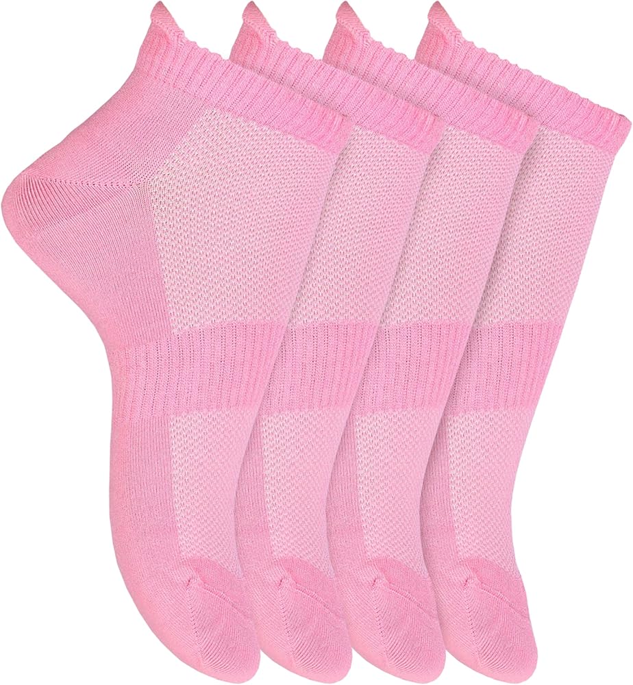 Unisex Thin Rayon Ankle Socks, Breathable Low Cut Athletic Running Sports Socks for Women and Men 4-8-12 Pairs