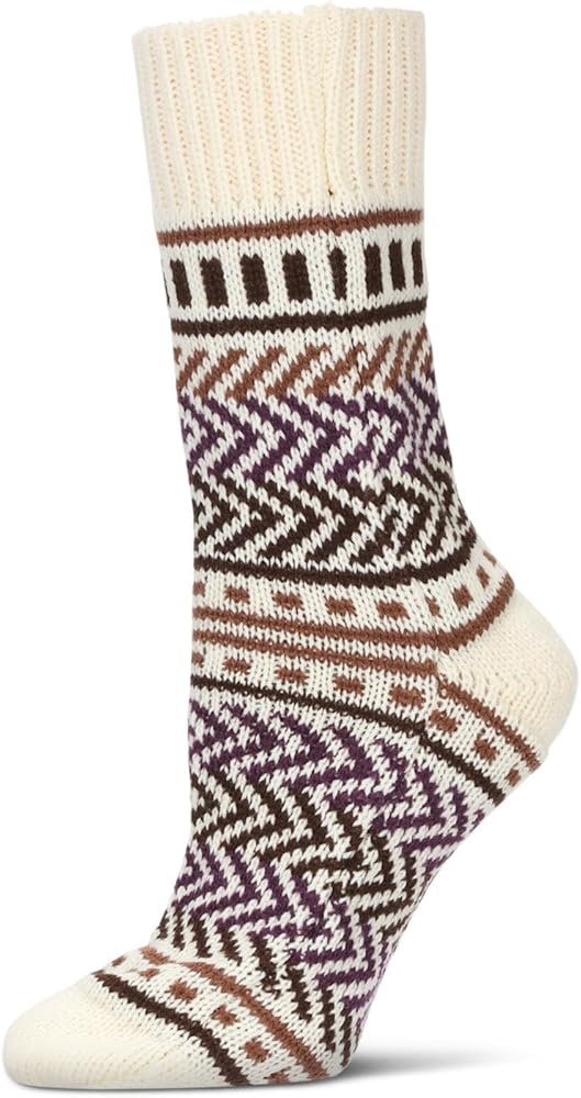 MeMoi Zag Dash Chunky Knit Boot Socks