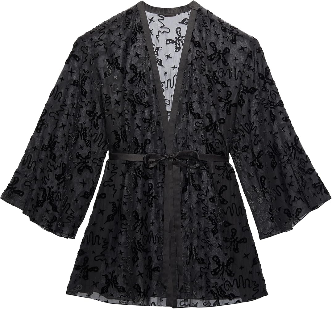 Savage X womens Devoré Dreams Velvet Short Robe