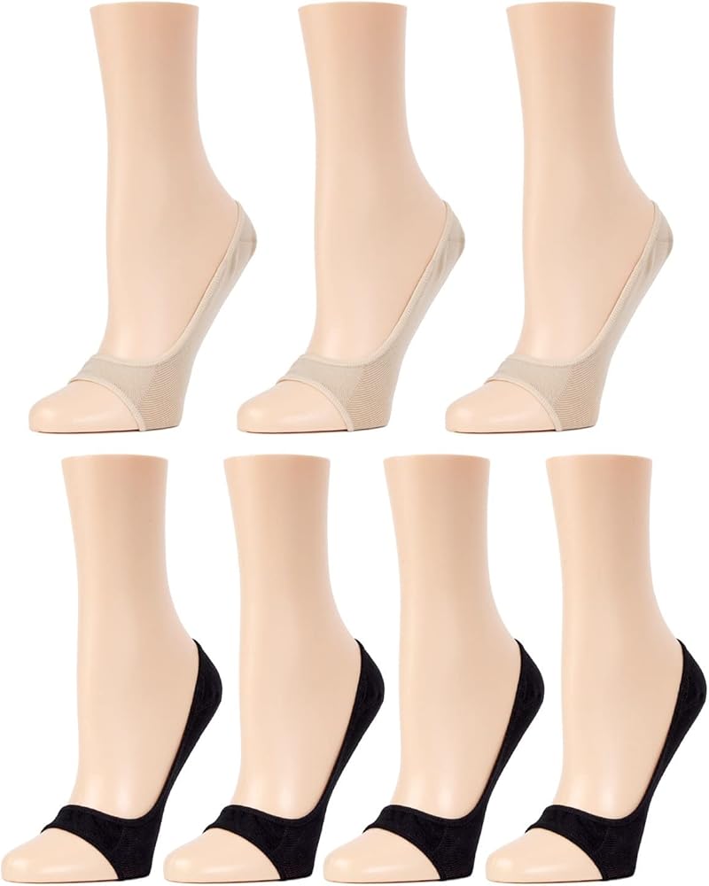 MeMoi Micro Liner Open-Toe No-Show Shoe Liners 7-Pack