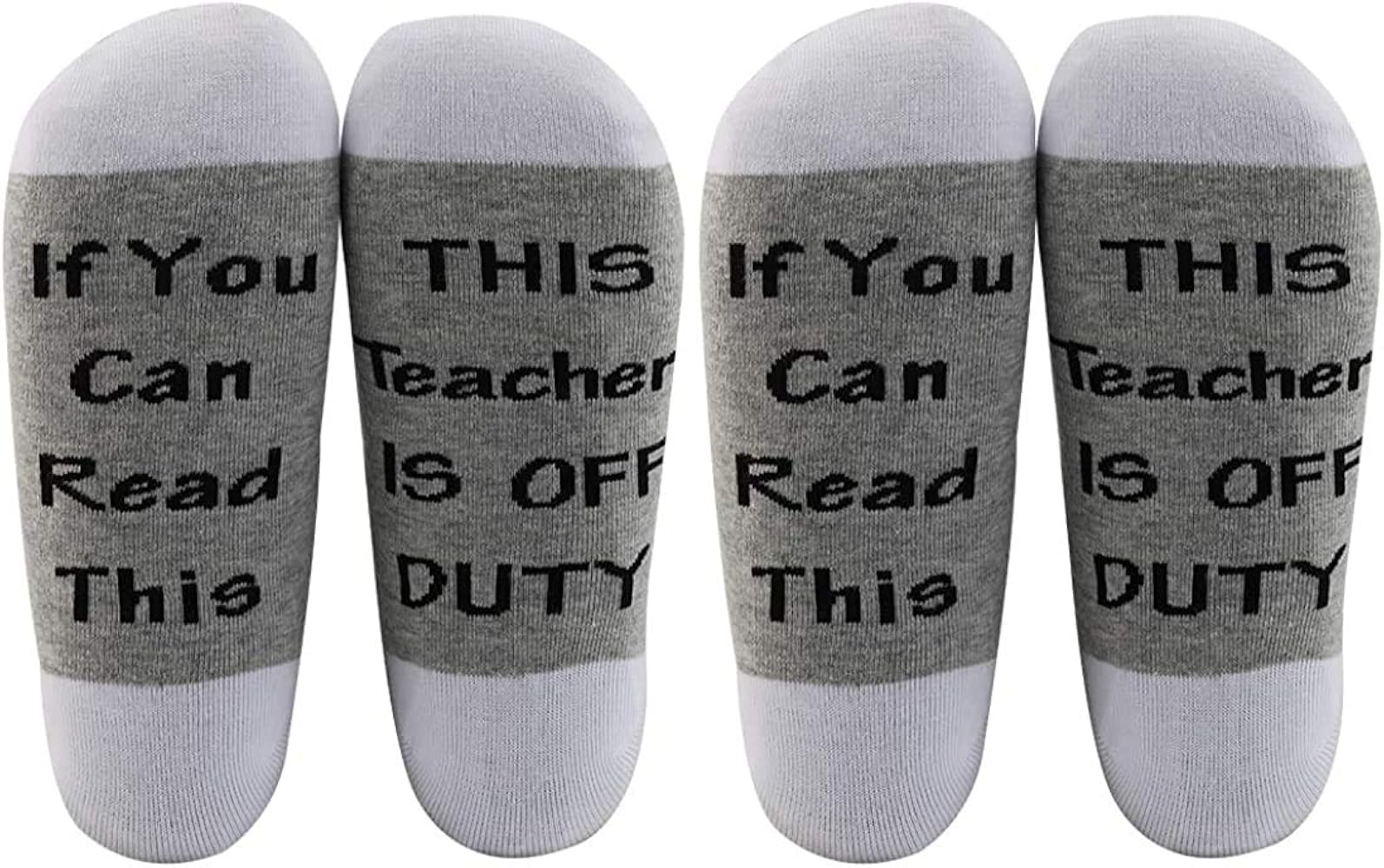 LEVLO Teacher Appreciation Gifts Teacher Socks If You Can Read This Teacher Is Off Duty Socks End Of School Gift