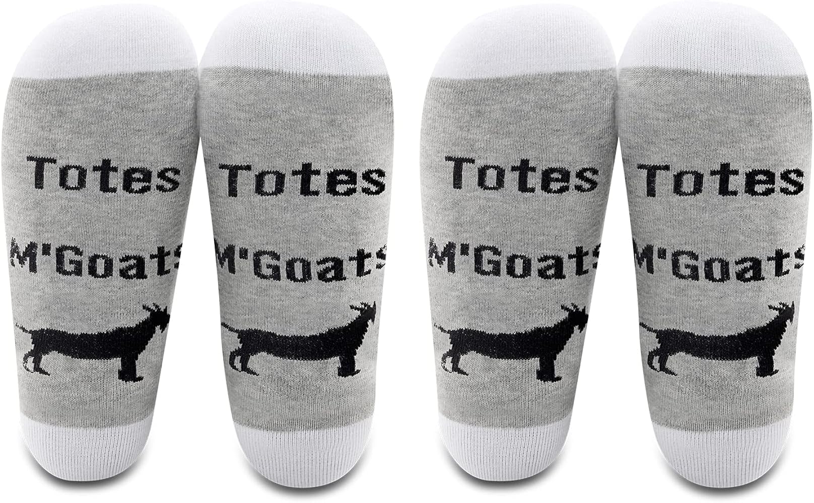 LEVLO Cute Goats Lovers Gifts Totes M'Goats Cotton Socks Goat Gifts Pygmy Goat Farmer Gift For Women