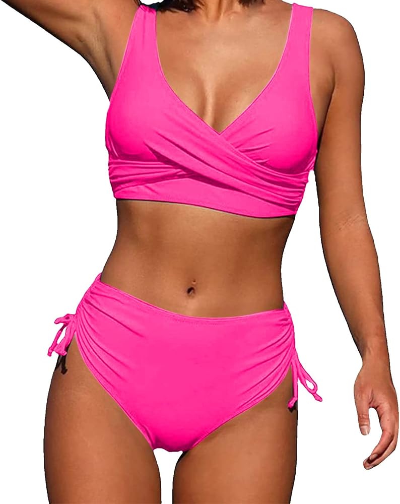 Bikini Set for Women Two Piece Swimsuit Push Up Bikini Set Lightweight Tummy Control Swimsuit Vintage Swimwear