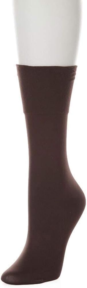 HUE Women's Sleek Trouser Mid-Calf Socks Espresso