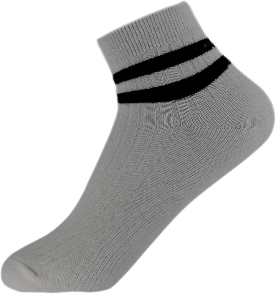 4 Pairs Women's Summer Thin Short Cotton Socks with Color-Contrasting Stripes and Odor-resistant Design Short Socks