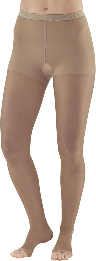 Ames Walker AW Style 15OT Sheer Support 15-20 mmHg Moderate Compression Open Toe Pantyhose man