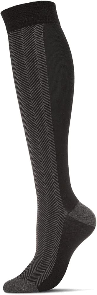 MeMoi Herringbone Cotton Blend Knee High Sock