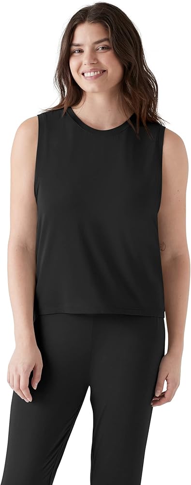 True & Co Womens Any Wear Sleveless Crew Tank Top