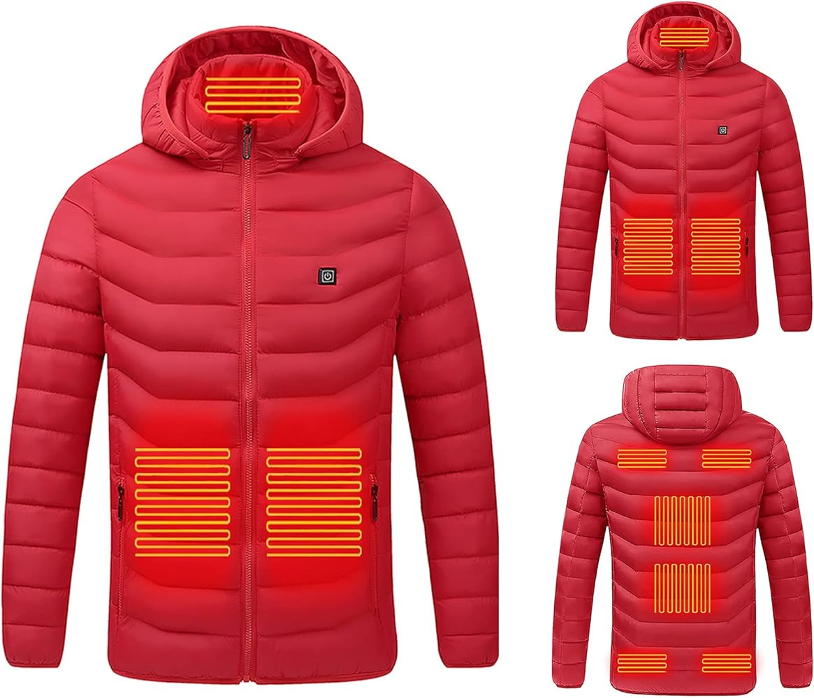 SHOPESSA Heated Jacket for Men and Women Winter Warm Usb Heating Jackets Warm Windproof Jackets Heated Jacket without Battery