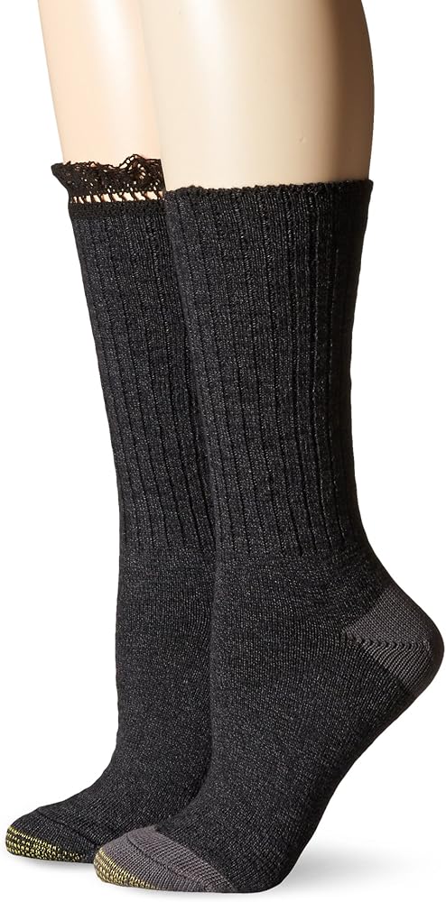 Gold Toe Women's Marl Lace Boot Sock (Pack of 2)