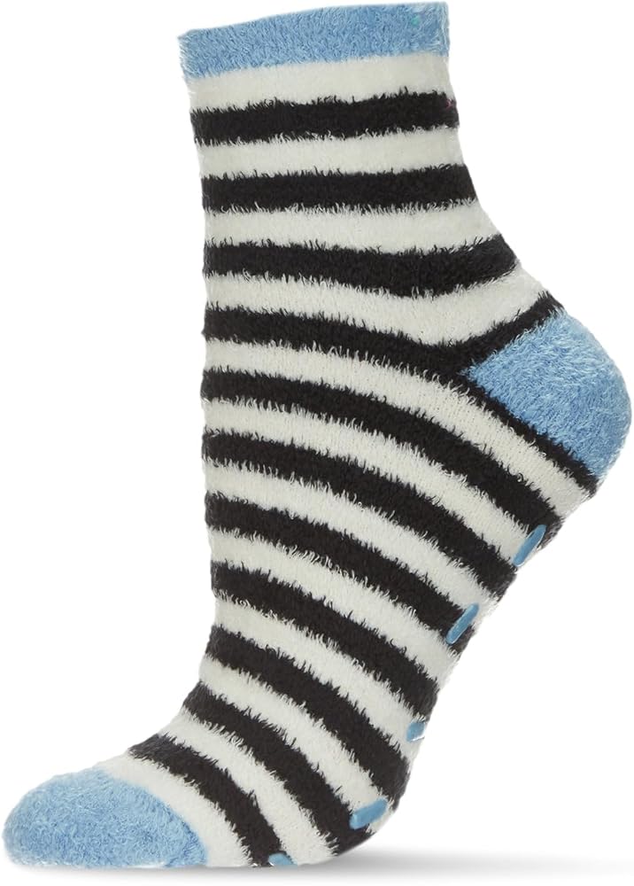 MeMoi Colorblock Fuzzy Non-Skid Socks with Aloe