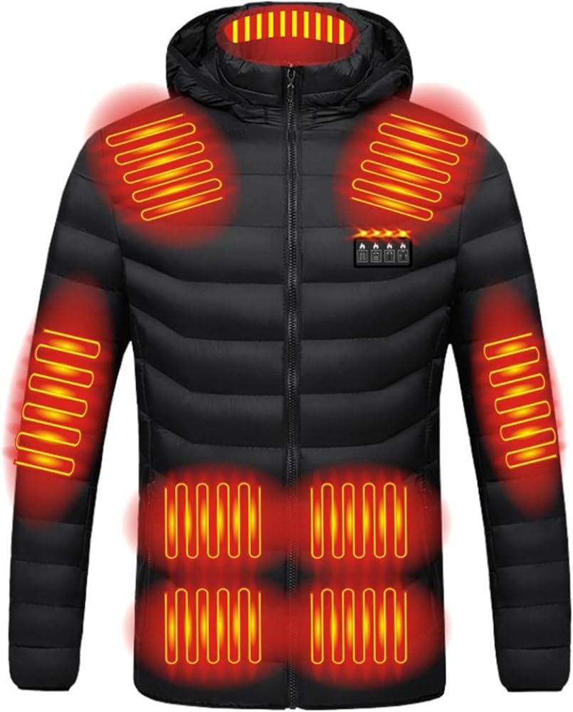 Hiking Heated Jacket Women Men Thermal Electric Heating Winter Down Coat for Hunting Skiing Golfing Riding Fishing