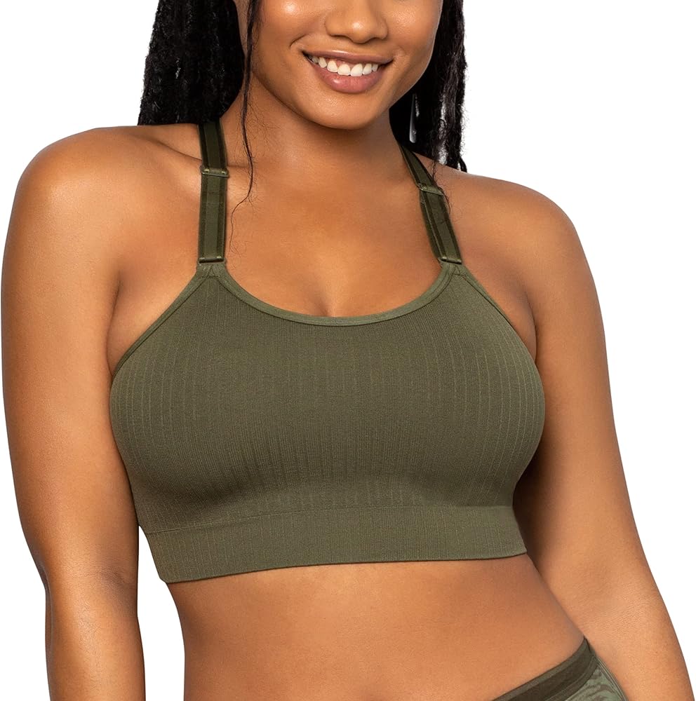 Women's Plus Size Smooth Seamless Comfort Wire Free Longline Bra