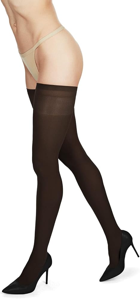 MeMoi Women's Microfiber Perfectly Opaque Thigh Highs